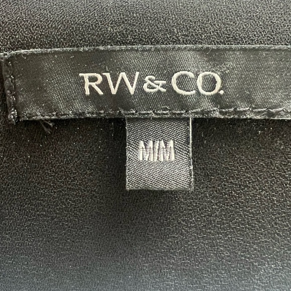 RW&CO Black Shift Dress With Ruffles Size M - Picture 4 of 5